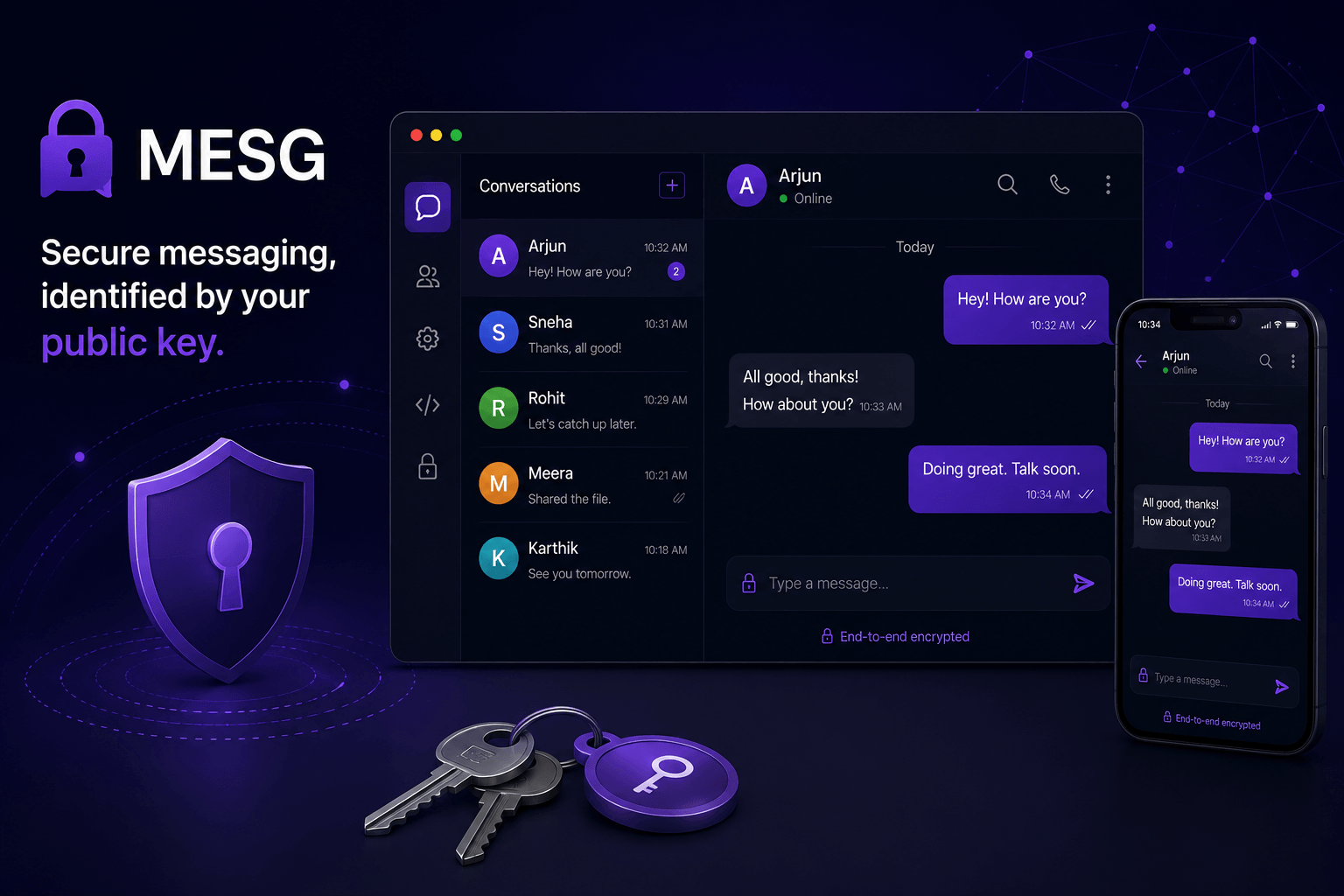 Mesg E2E App